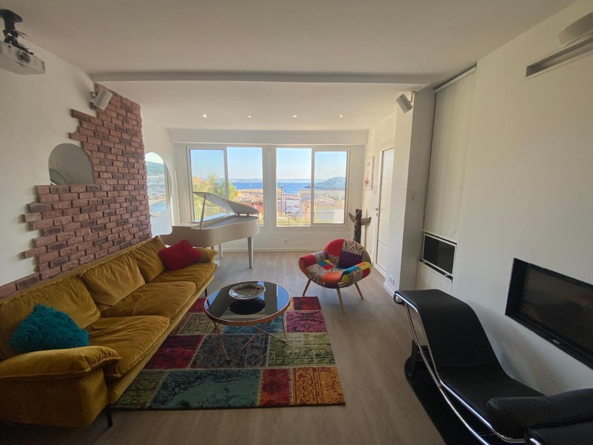 Au Coeur Du Parc National Du Massif Des Calanques, La Flibuste Des Goudes, Maison 2 Chambres, Climatisee, Jardins, Solarium, Proche Plage, Large Vue Mer Marsilia Exterior foto